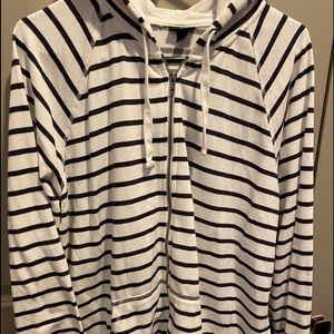 Torrid size 3 zip up striped hoodie